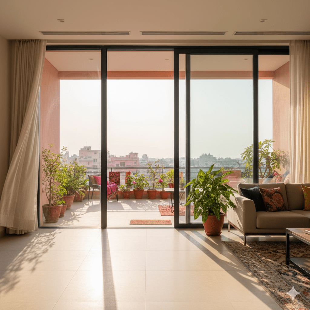 Jaipur Home Makeover Ideas with Modern Aluminium Sliding Doors